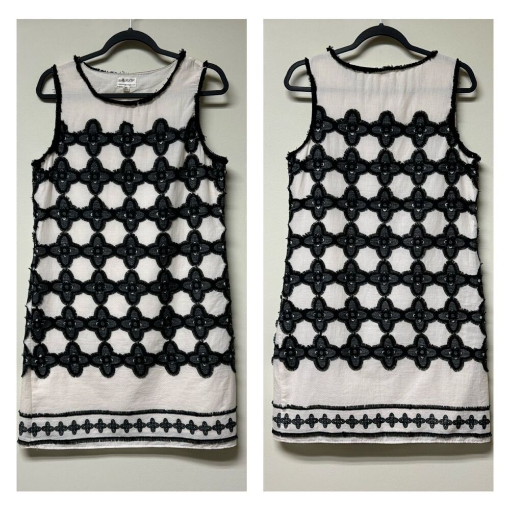 MAX STUDIO SPECIALTY PRODUCTS (MSSP) Cotton Embroidered Shift Dress, Sz M